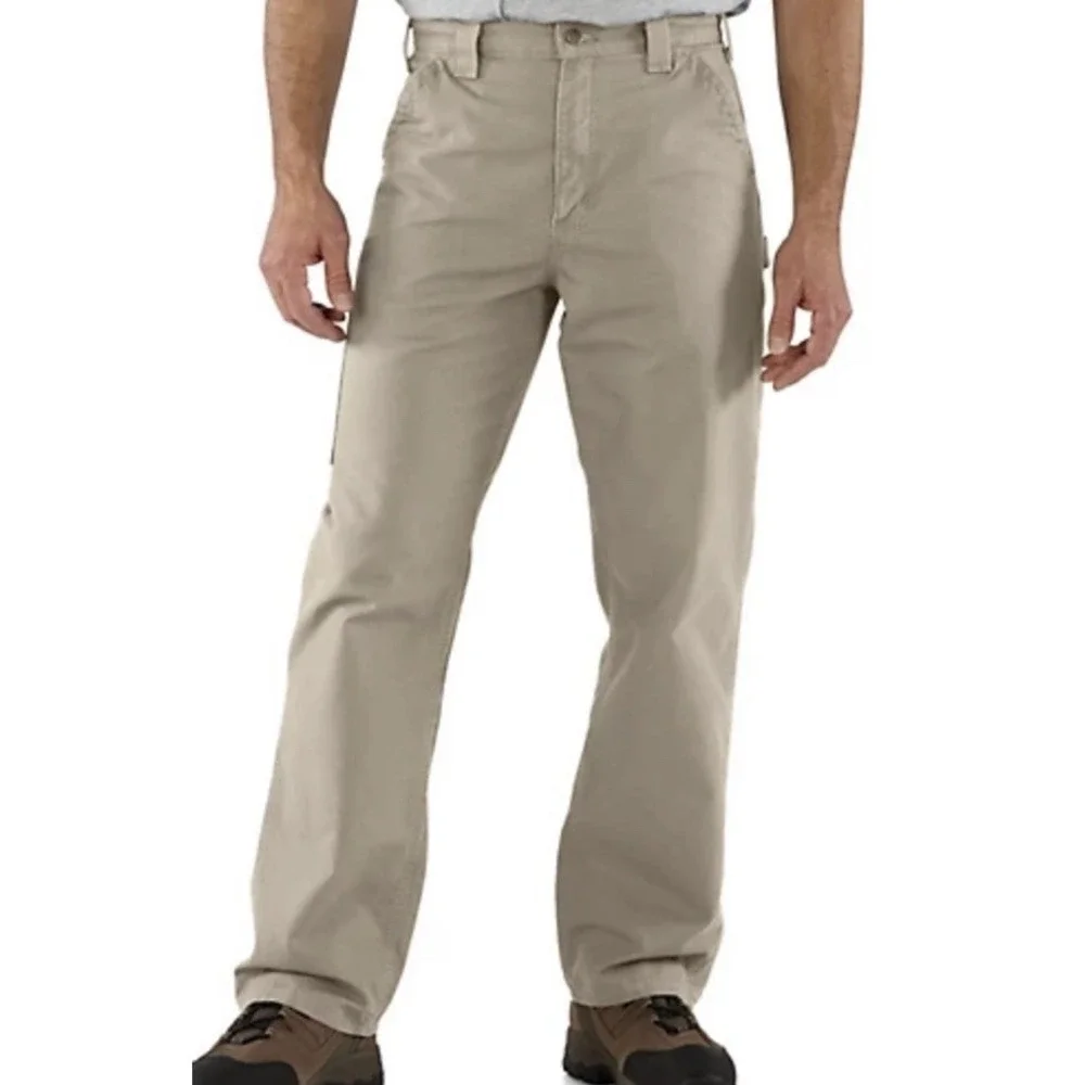 New Carhartt Loose Fit Canvas Utility Work Pant Tan BN0151-M Size‎ 35x33 Actual